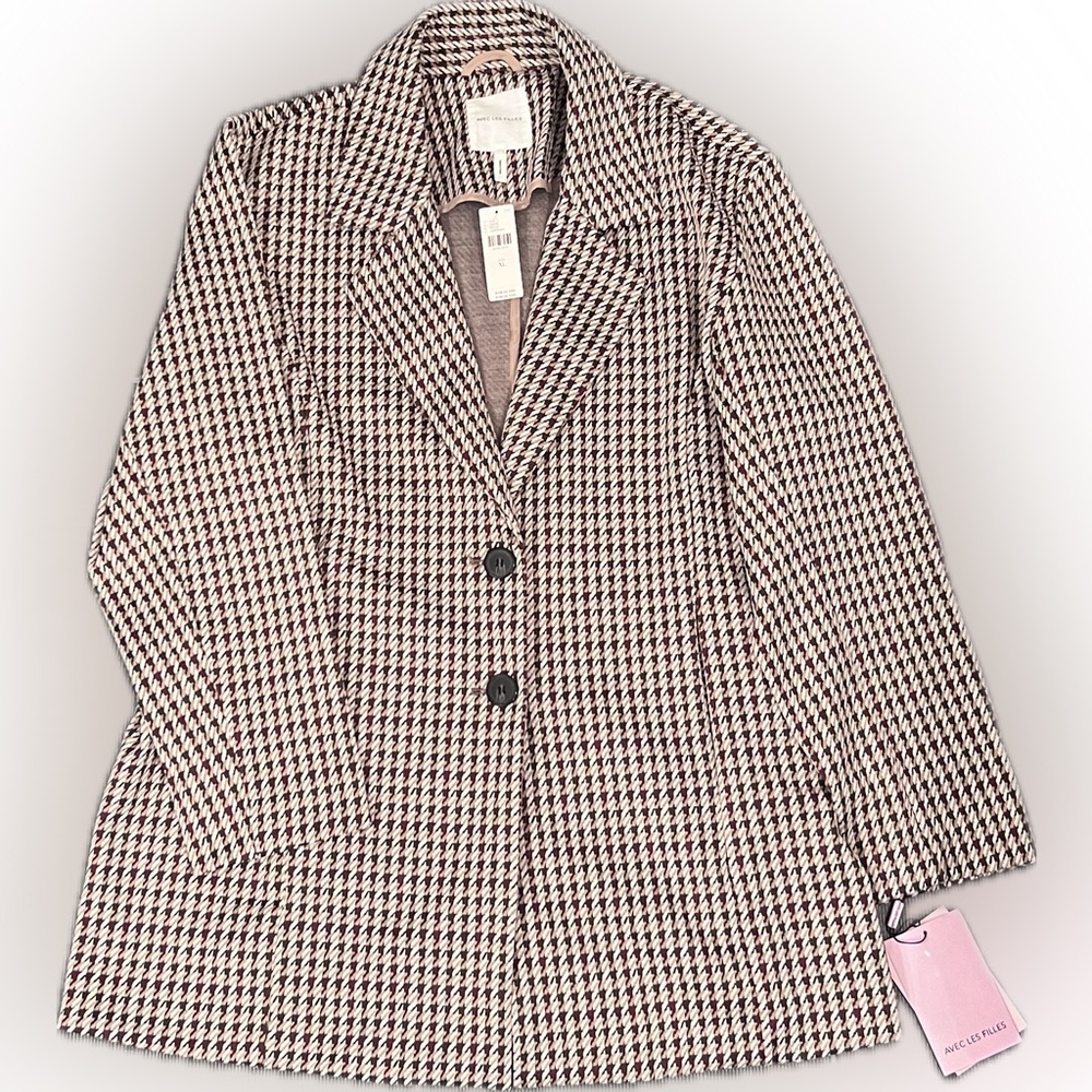 NWT Anthropologie Avec Les Filles Houndstooth Blazer